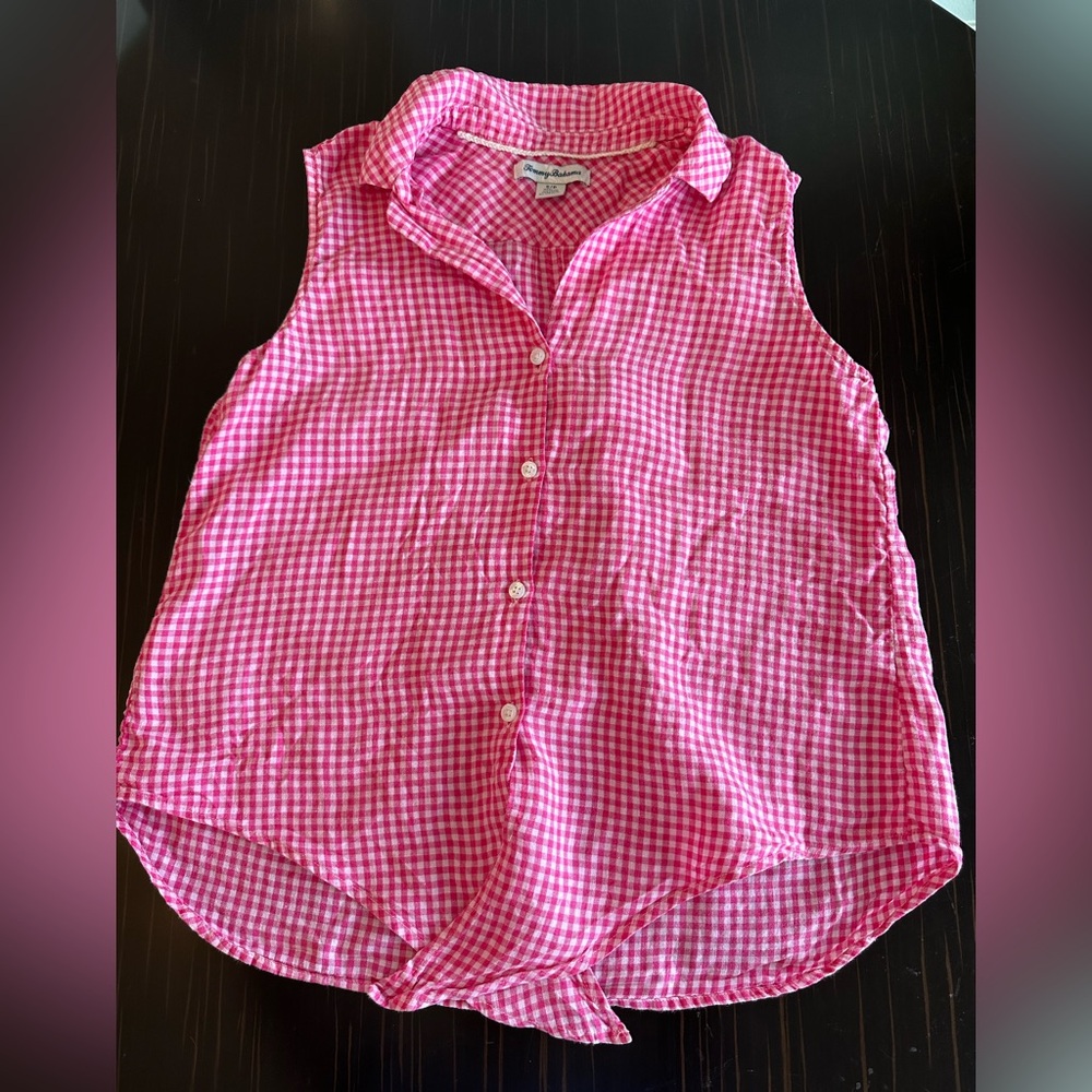 Tommy Bahama Vibrant Pink Checkered Shirt